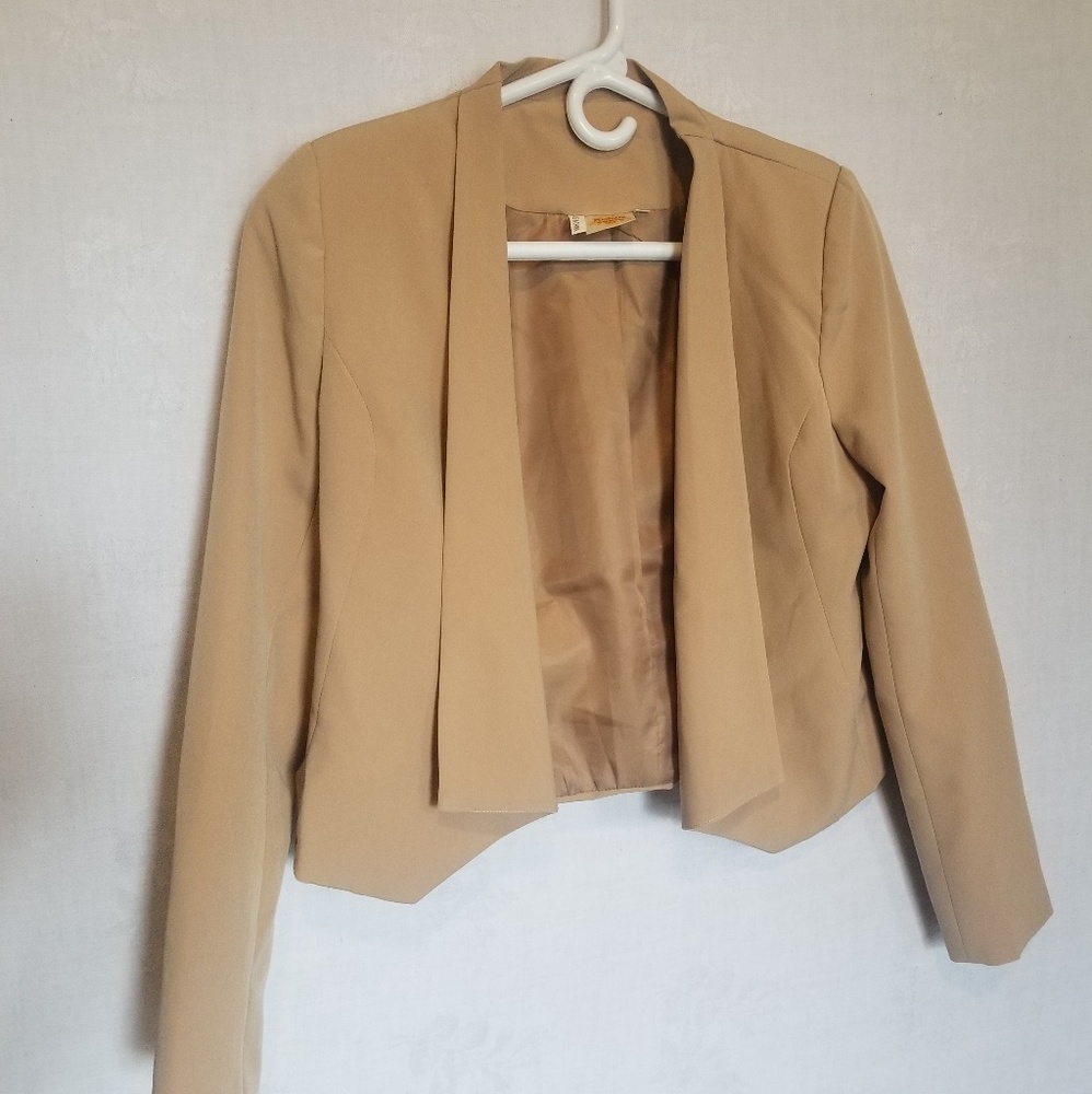 Tan Crop - Length Blazer